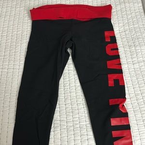 PINK  fold over cotton leggings